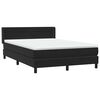 vidaXL Sommier &agrave; lattes de lit avec matelas noir 160x210 cm velours