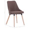 vidaXL Chaises &agrave; manger lot de 4 marron tissu