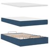 vidaXL Lit ottoman avec matelas bleu 120x200 cm tissu
