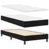 vidaXL Lit &agrave; ressorts avec matelas Noir 90 x 190 cm tissu