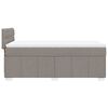 vidaXL Sommier &agrave; lattes de lit avec matelas Taupe 90x200 cm Tissu