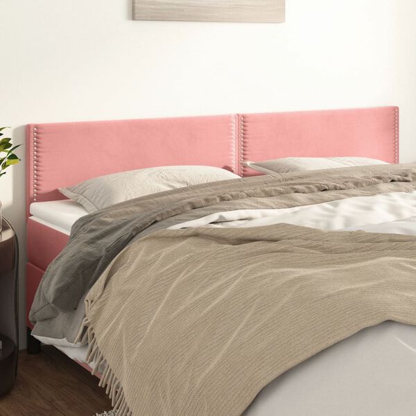 vidaXL T&ecirc;tes de lit Rose 180x5x78/88 cm Velours