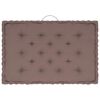 vidaXL Coussins de plancher de palette lot de 4 Taupe Coton