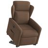 vidaXL Fauteuil inclinable &eacute;lectrique marron tissu