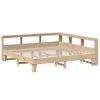 vidaXL Lit biblioth&egrave;que sans matelas 200x200 cm bois massif de pin