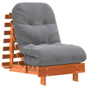 vidaXL Canap&eacute;-lit futon avec matelas 60x206x11 cm bois massif de pin