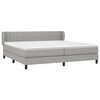 vidaXL Sommier &agrave; lattes de lit avec matelas Gris clair 200x200cm Tissu