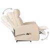 vidaXL Fauteuil de massage Crème Tissu