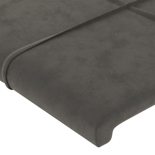 vidaXL Tête de lit Gris foncé 80x5x78/88 cm Velours
