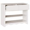 vidaXL Table console avec tiroir Drammen Blanc 89.5 x 37 x 73 cm