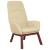 vidaXL Chaise de relaxation Cr&egrave;me Tissu