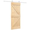 vidaXL Porte coulissante Naturel et Blanc 80 x 210 cm