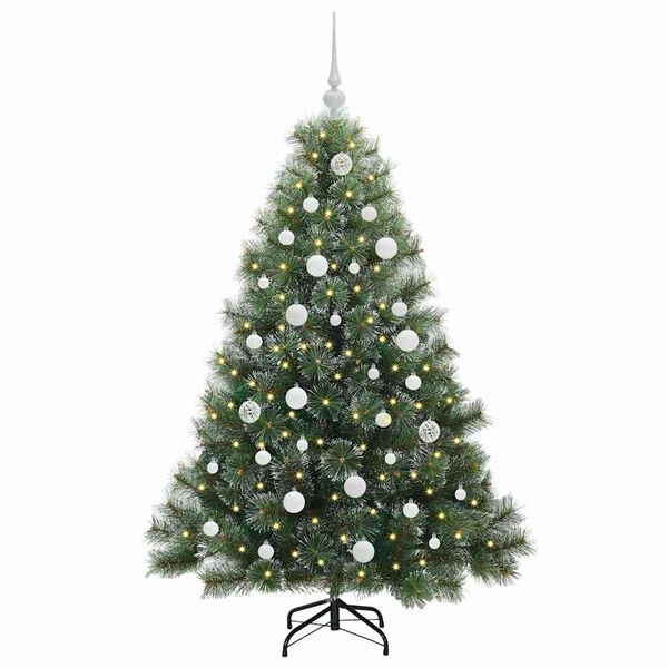 vidaXL Sapin de No&euml;l artificiel avec 150 LED Vert 150 cm PE et PVC