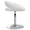 vidaXL Chaise pivotante de salle &agrave; manger Blanc Similicuir