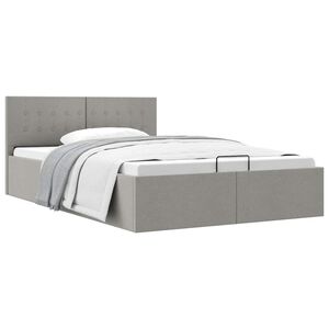 vidaXL Cadre de lit &agrave; rangement hydraulique sans matelas 120x200 cm