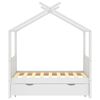 vidaXL Cadre de lit enfant avec tiroir blanc pin massif 70x140 cm