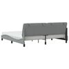 vidaXL Lit avec matelas gris clair 200x200 cm tissu