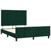 vidaXL Cadre de lit sans matelas vert fonc&eacute; 140x200 cm velours
