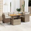 vidaXL Salon de jardin avec coussins 6 pcs beige r&eacute;sine tress&eacute;e