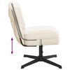 vidaXL Chaise pivotante de bureau cr&egrave;me boucl&eacute; comme de la laine tissu