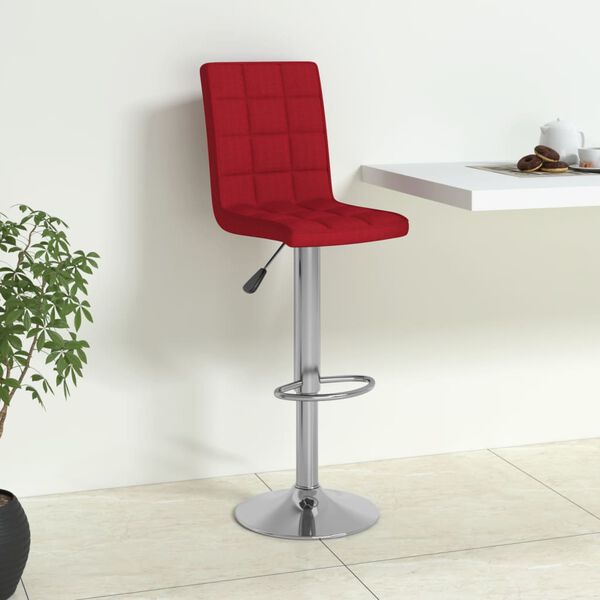vidaXL Tabouret de bar Rouge bordeaux Tissu