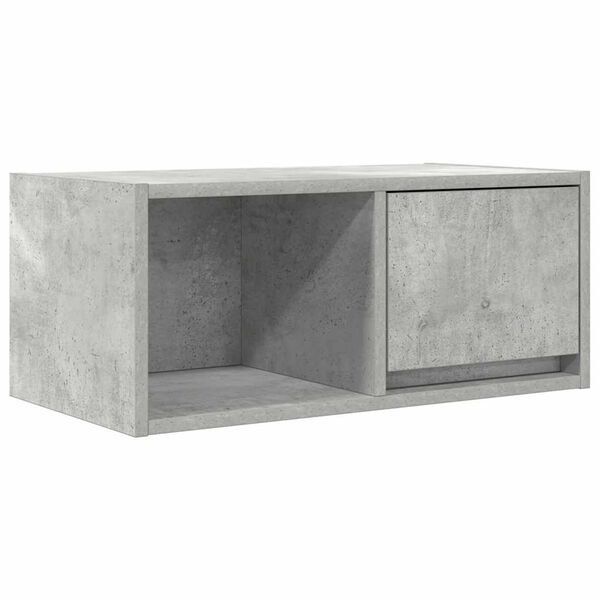 vidaXL Meuble TV gris béton 60x31x25,5 cm bois d'ingénierie