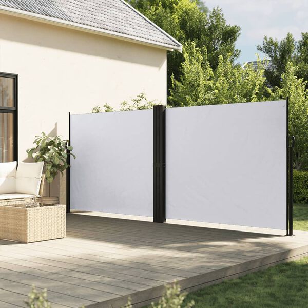 vidaXL Auvent lat&eacute;ral r&eacute;tractable blanc 180x600 cm