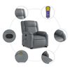 vidaXL Fauteuil inclinable de massage Gris Similicuir