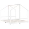 vidaXL Cadre de lit d'enfant blanc 2x(80x200) cm bois de pin massif