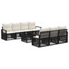 vidaXL Ensemble de canap&eacute; de jardin 8 pc Noir 55 x 55 x 37 cm