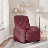 vidaXL Fauteuil inclinable &eacute;lectrique Rouge bordeaux Tissu