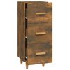 vidaXL Buffet Chêne fumé 34,5x34x90 cm Bois d'ingénierie