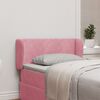 vidaXL Oreille de t&ecirc;te de lit Rose 40 x 23 x 6 cm Velours