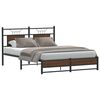 vidaXL Cadre de lit sans matelas ch&ecirc;ne marron 137x190 cm