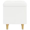 vidaXL Pouf de rangement Blanc 40 x 40 x 45 cm Simili cuir