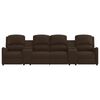 vidaXL Fauteuil inclinable porte-gobelets 4 places marron similicuir