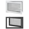 vidaXL Fen&ecirc;tre de sous-sol RISOR 90 x 70 cm PVC et verre Anthracite