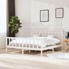 vidaXL Cadre de lit Blanc Bois massif 160x200 cm