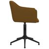 vidaXL Chaises &agrave; manger pivotantes lot de 4 Marron Velours