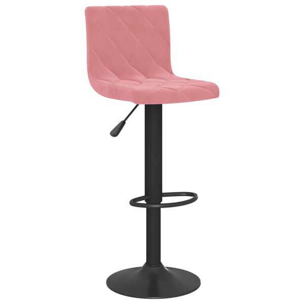 vidaXL Tabourets de bar lot de 2 rose velours