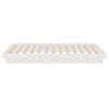 vidaXL Cadre de lit sans matelas blanc bois massif