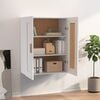 vidaXL Armoire murale blanc 69,5x32,5x90 cm bois d'ing&eacute;nierie