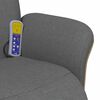 vidaXL Fauteuil inclinable de massage et repose-pieds gris fonc&eacute; tissu