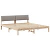 vidaXL Cadre de lit Marron et taupe 200 x 200 cm Bois massif en pin