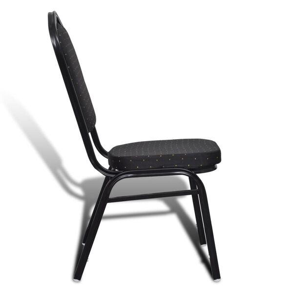 vidaXL Chaises &agrave; manger lot de 10 noir tissu