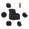 vidaXL Fauteuil de massage inclinable Noir Similicuir