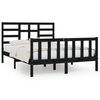vidaXL Cadre de lit sans matelas noir 160x200 cm bois massif de pin