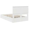 vidaXL Lit de Rangement Blanc 120 x 190 cm Bois d'ing&eacute;nierie