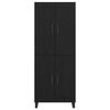 vidaXL Haut Armoire Ch&ecirc;ne noir 69,5 x 34 x 180 cm Bois d'ing&eacute;nierie