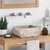 vidaXL Lavabo Cr&egrave;me 30x30x13 cm Marbre